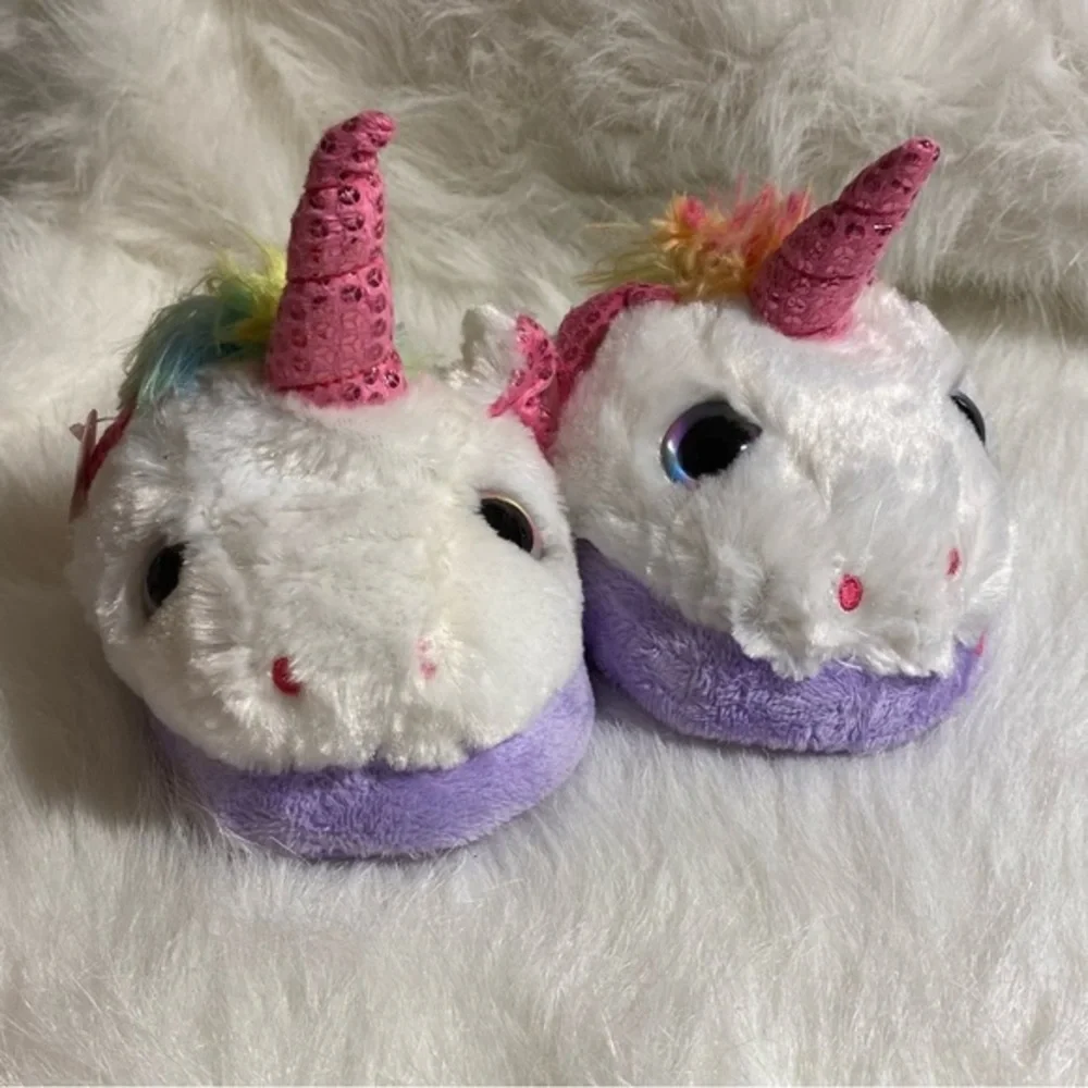 Wonder Nation Girls Size 11-12 Slippers‎ Unicorn New
